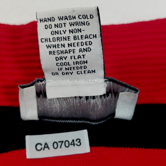 Carmen Red & black striped sleeveless dress, M/L, EUC - Picture 3 of 4